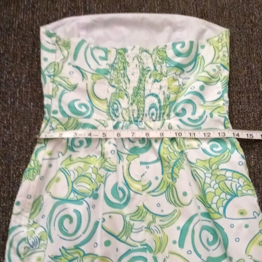 🆕 🐟VTG Lilly Pulitzer🐟 - "School's Out" Strapless Dress - Picture 13 of 16